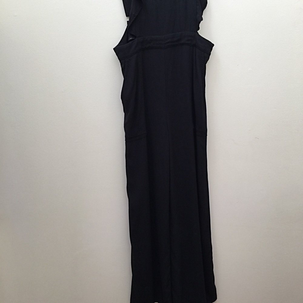Zara Cropped Pinafore Overall Black Medium - Picture 3 of 8